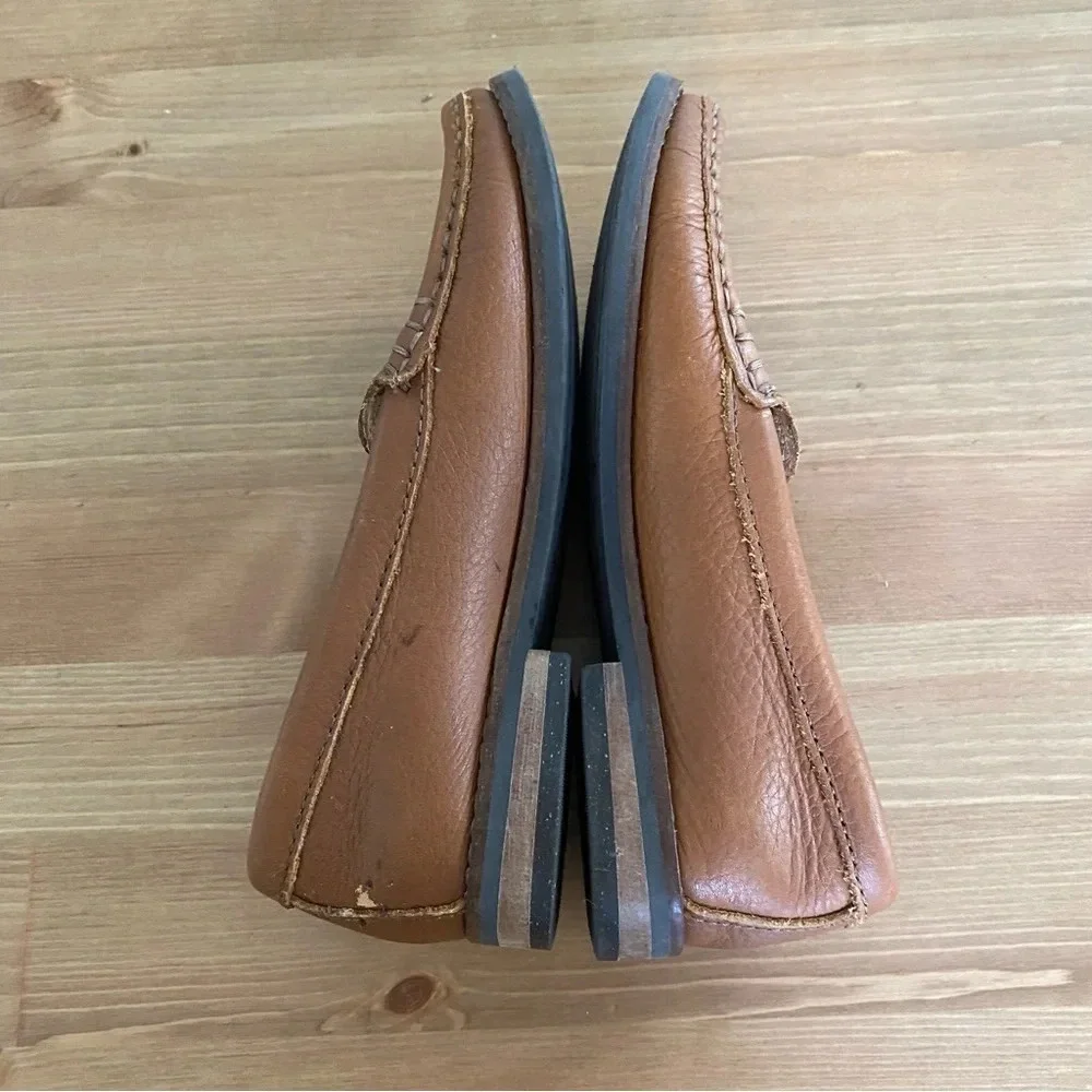 Marc Joseph Kids Slip On Brown Leather Loafers Boat Shoes Sz 11.5 Wedding Preppy